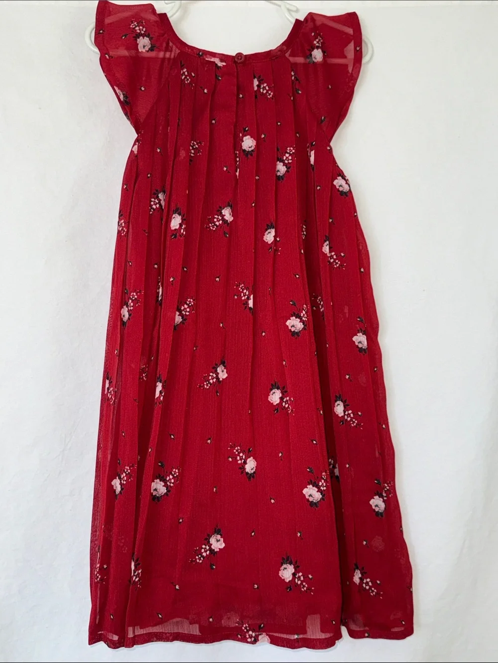 OshKosh B'gosh Red Floral Cap-Sleeve Dress